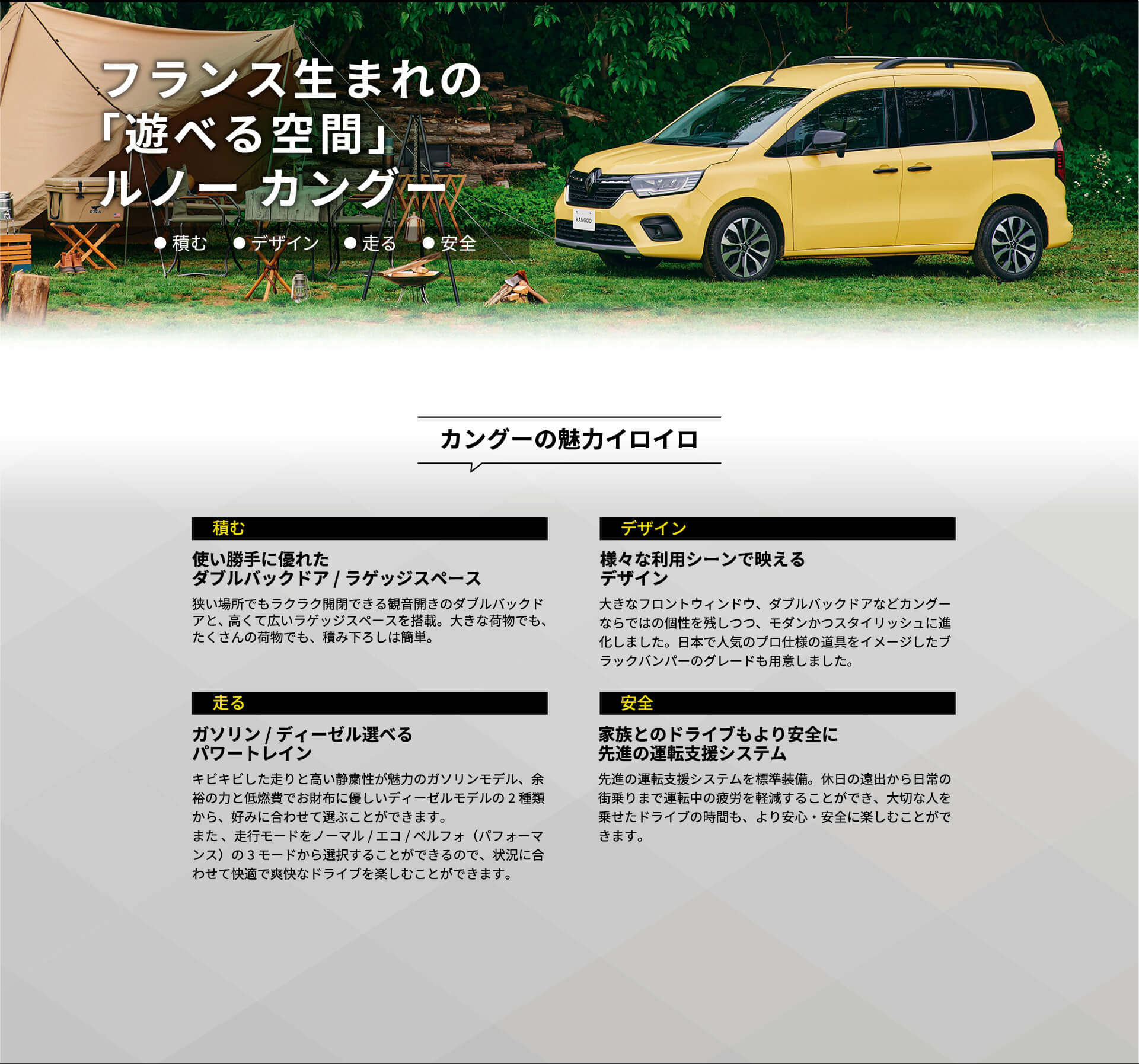 フランス生まれの「もっと遊べる空間」ルノー カングー